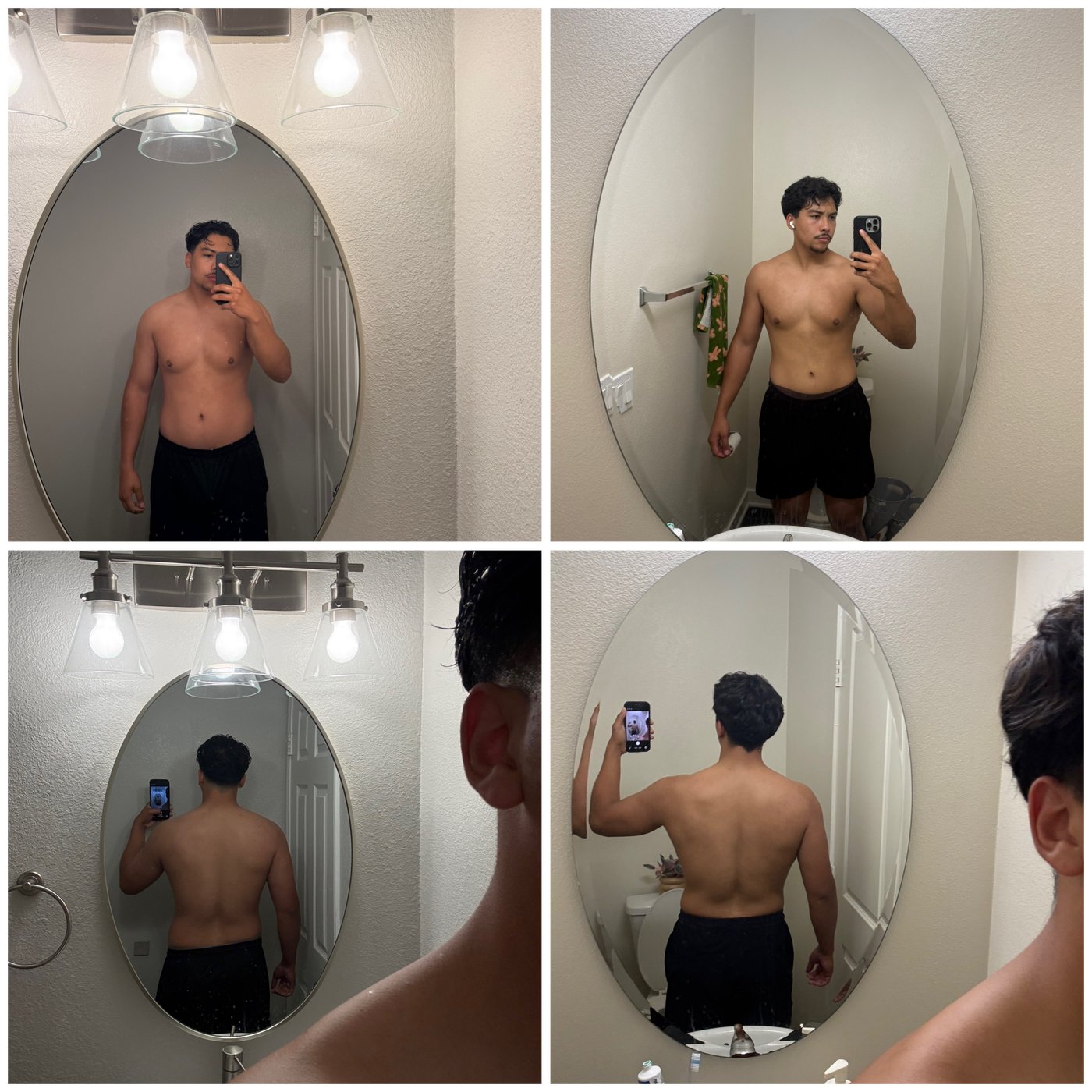 Client transformation — front and back, before and after